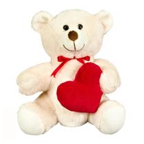 Urso Encanto Com Coracao Marfim 18cm