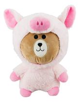 Urso Fantasiado Porco 30cm Pelúcia