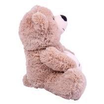 Urso Fofuxo Com Coração 30 CM - Pelúcia - Antialérgico - Lc Baby