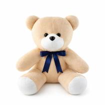 Urso Gigante de Pelúcia com Laço Cetim Grande 35cm Fofo Infantil Criança