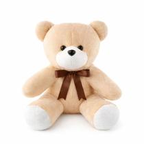 Urso Gigante de Pelúcia com Laço Cetim Grande 35cm Fofo Infantil Criança