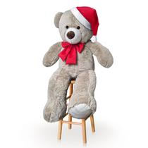 Urso Gigante Natalino Pelúcia Com Laço 1 Metro Papai Noel Urso Gigante Natalino Pelúcia Com Laço 1 Metro Papai Noel
