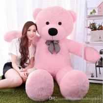 Urso Gigante Pelúcia Teddy Bear - Cor: Laço rosa claro