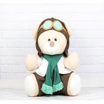 Urso gigante tedde aviador classico 48 cm