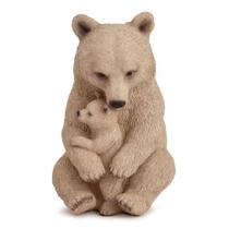 Urso grande c/ filhote mart - altura 33 cm