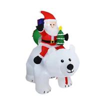 Urso Inflável Gigante De Papai Noel De 2,1M Com Luzes LED Para Decoração De Festa De Natal Em Urso Inflável Gigante De Papai Noel De 2,1M Com Luzes LED Para Decoração De Festa De Natal Em