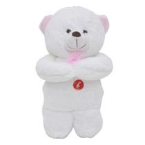 Urso Laço Rosa Rezando Pai Nosso 28cm - Pelúcia