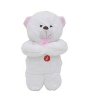 Urso Laço Rosa Rezando Pai Nosso 28cm - Pelúcia