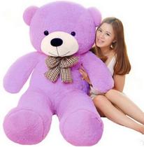 Urso lilás bicho de pelúcia gigante 140cm Grande p/ presente