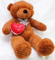 Urso Marrom De Pelúcia Macia 1,3 Metros Namorada Natal