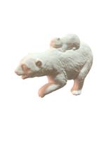 Urso Natalino 3D Branco Decoração de Natal Charmosa