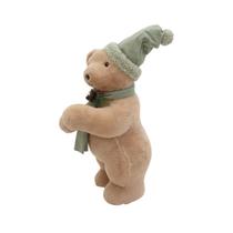 Urso natalino polar cachecol e gorro 55cm verde bela flor