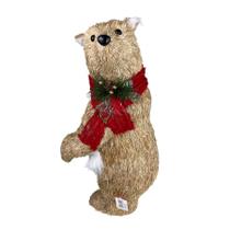 Urso natural em pe - G - 25x29x55cm