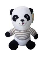 Urso Panda 30Cm Com Camiseta Pelúcia Com Bordado Top