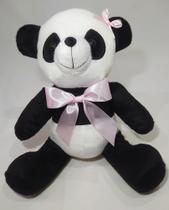 Urso Panda De Pelúcia Velboa 33 Cm Sentado Fofinho - Baby Adoletá