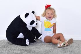 Urso Panda Pelucia Anti Alergico Almofada 50 CM Super Macio