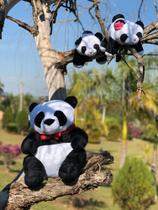 Urso Panda Pelúcia Família C/3 Unidades Festa Novidade