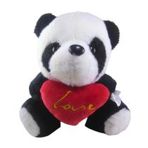 Urso Panda Pelucia Romantico Love Coração Fofinho 17Cm