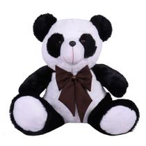 Urso Panda Teddy De Pelúcia Tamanho 50cm Com Laço Cetim
