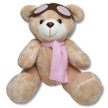 Urso para Nicho Aviador Caramelo com Rosa M
