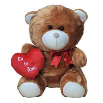 Urso Pelúcia 30cm Coração Personalizado Eu Te Amo namorados
