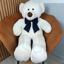 Urso pelúcia 50 e 100cm com laço removível - cor baunilha Urso pelúcia 50 e 100cm com laço removível - cor baunilha