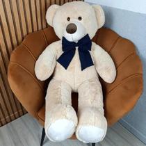 Urso pelúcia 50 e 100cm com laço removível - cor doce de leite Urso pelúcia 50 e 100cm com laço removível - cor doce de leite