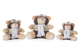 Urso Pelúcia Aviador Branco 3 un Urso Pelúcia Aviador Branco 3 un