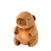 Urso Pelúcia Capivara Que Respira Luz Noturna Movimento na Barriga Anti Ansiedade