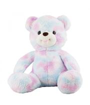 Urso Pelúcia Colorido Azul e Lilás Sentado 20cm Urso Pelúcia Colorido Azul e Lilás Sentado 20cm