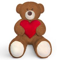 Urso Pelúcia Coração Presente Gigante 1m Ursão Decoração