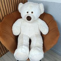 Urso pelúcia grande Baunilha com laço removível chá revelação