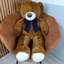 Urso pelúcia grande Mel com laço removível chá revelação Urso pelúcia grande Mel com laço removível chá revelação
