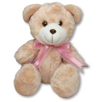 Urso pelúcia laço macio infantil decoração