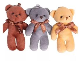 Urso Pelúcia Miniatura Coleção Presente Decoração Amor 12cm Urso Pelúcia Miniatura Coleção Presente Decoração Amor 12cm