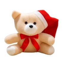 Urso pelúcia natal com gorro/decoração/presente natal Urso pelúcia natal com gorro/decoração/presente natal