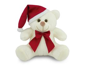 Urso Pelúcia Papai Noel 25cm Decoração Natal - Toybrink