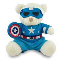 Urso Pelúcia Super Herói Fantasia 20cm Soldado Estrela