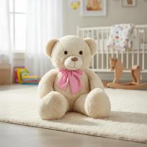 Urso Pelúcia Teddy Pequeno Hipoalergênico Macio Laço Removível