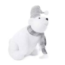 Urso Polar BEYAZ em Pé e em Poliéster 1PC 30cm Decoração de Natal Urso Polar BEYAZ em Pé e em Poliéster 1PC 30cm Decoração de Natal