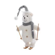 Urso Polar BEYAZ Esqui em Poliéster 1PC 40cm Decoração de Natal