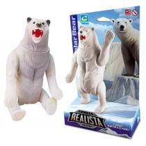 Urso Polar Branco Articulado Vinil Brinquedo Realista Cometa Urso Polar Branco Articulado Vinil Brinquedo Realista Cometa