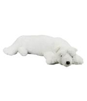 Urso Polar Deitado Realista 90cm - Pelúcia Branco - 2kg
