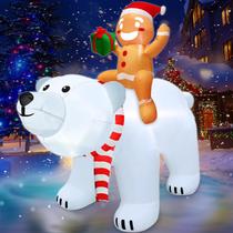 Urso Polar Inflável de Natal TURNMEON - 2m com Pão de Mel