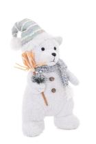 Urso Polar Winter Elevado em Poliéster 1PC 37 cm Decoração de Natal