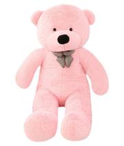 Urso Rosa Gravatinha Pelúcia Gigante 1,4m 140cm Casa do Urso