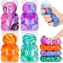 Urso Sensorial Fidget 4 Peças JolliLudo 8 cm Alívio do Estresse