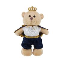 Urso Soft Pequeno em Pé Capa Marinho com Coroa - Mury baby Urso Soft Pequeno em Pé Capa Marinho com Coroa - Mury baby