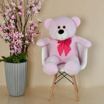 Urso Super Fofinho Rosa Plush Presente Para Crianças 90cm