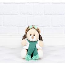 URSO TEDDE 12 cm AVIADOR CLASSICO VERDE